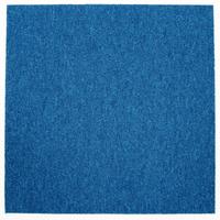 Teppichfliese Blau Mustang 50x50 cm Florhöhe 3 mm - Blau, Basics, Textil (50/50cm)