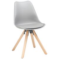 Schalenstuhl Vilnius Grau - Naturfarben/Grau, LIFESTYLE, Holz/Kunststoff (48,5/84/55cm) - P & B