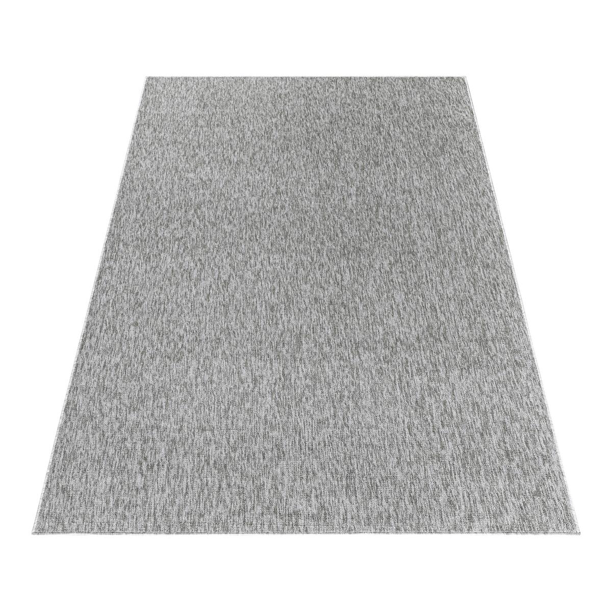 Flachwebteppich Nizza Hellgrau 240x340 cm - Hellgrau/Cappuccino, KONVENTIONELL, Textil (240/340cm)