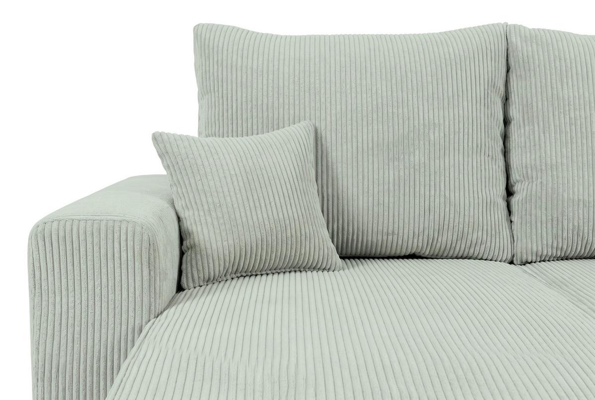 Sedacia súprava SONJA U, obojstr., mätovozel. menčester - čierna/mätovozelená, Design, kompozitné drevo/textil (145/300/145cm) - Based
