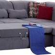 Ecksofa mit Schlaffunktion Paso, Webstoff - Chromfarben/Grau, MODERN, Textil (315/260cm) - Luca Bessoni