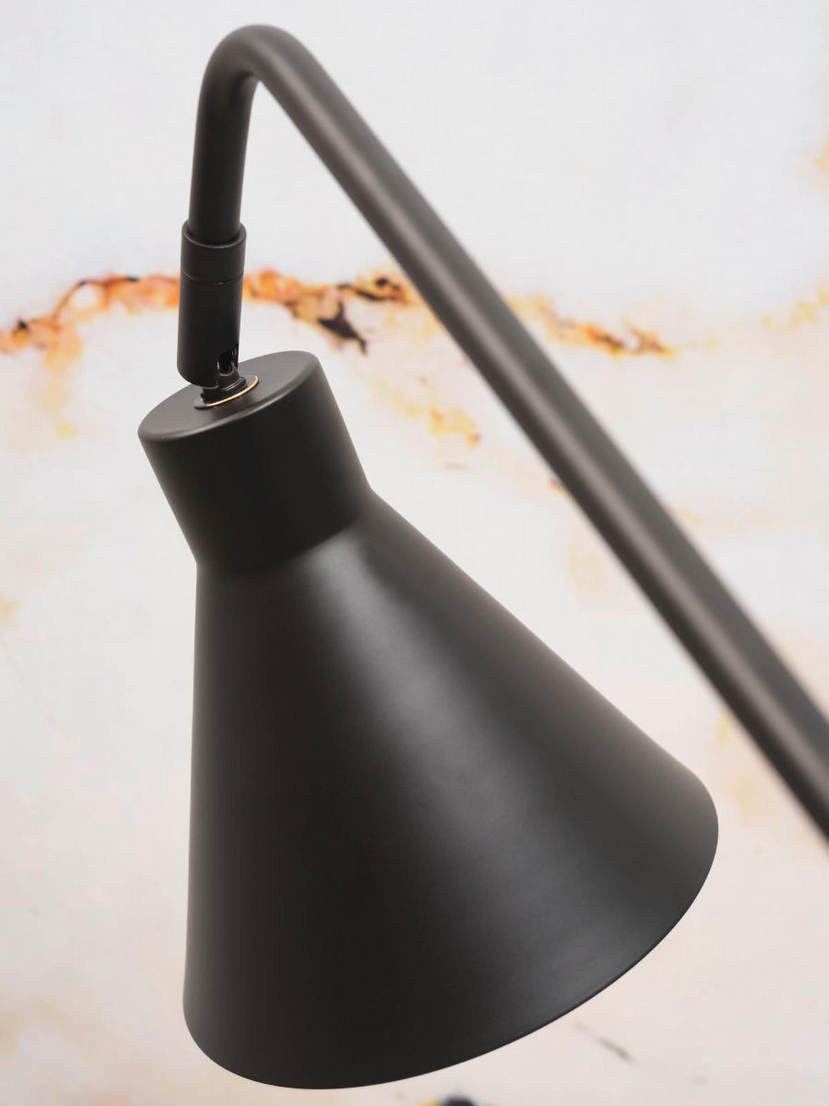 Tischleuchte Lyon Schwarz B: 20 cm - Schwarz, Trend (20/55/55cm) - It's about Romi