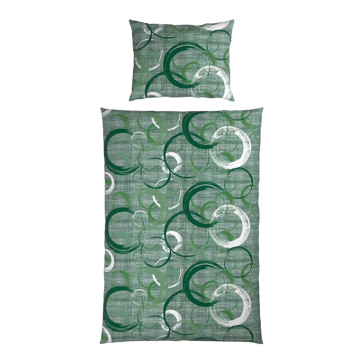 Bettwäsche Barbara - Grün, MODERN, Textil - Luca Bessoni