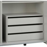 Fiókos Szekrénybetét Time 74/49cm - szürkésfehér, Basics, faalapú anyag (74/49/40cm) - Best Price