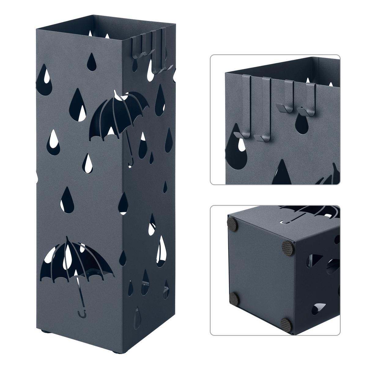 Schirmständer Schwarz B: 15,5 Cm - Grau, Basics, Metall (15,5/49/15,5cm)