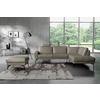 Ecksofa Spring, Grau S: 273x250 cm - Schwarz/Grau, Design, Leder (273/250cm) - Livetastic