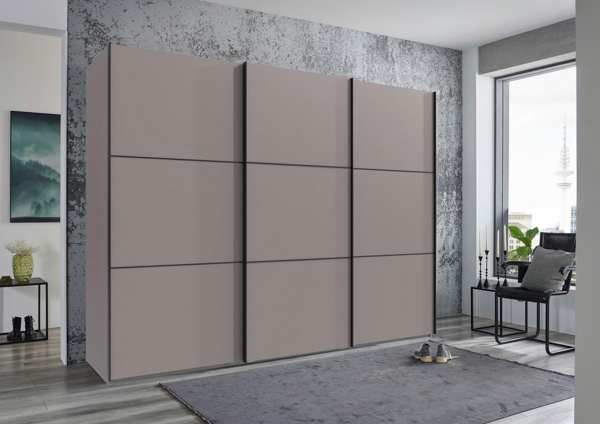 Schwebetürenschrank Indian A Saharagrau Dekor, B: 300 cm - Sahara, KONVENTIONELL, Holzwerkstoff (300/216/65cm)