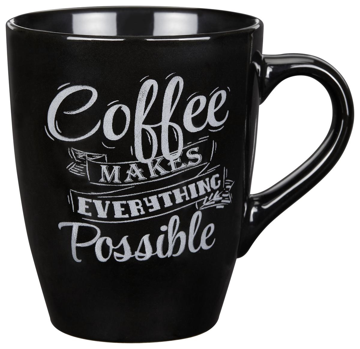 Kávésbögre Ilane - fekete/fehér, Modern, kerámia (8,5/10,5cm) - Luca Bessoni