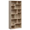 Regal Tetrix Bookshelf - Sonoma Eiche, Design, Holzwerkstoff (87,5/197,5/33,5cm)