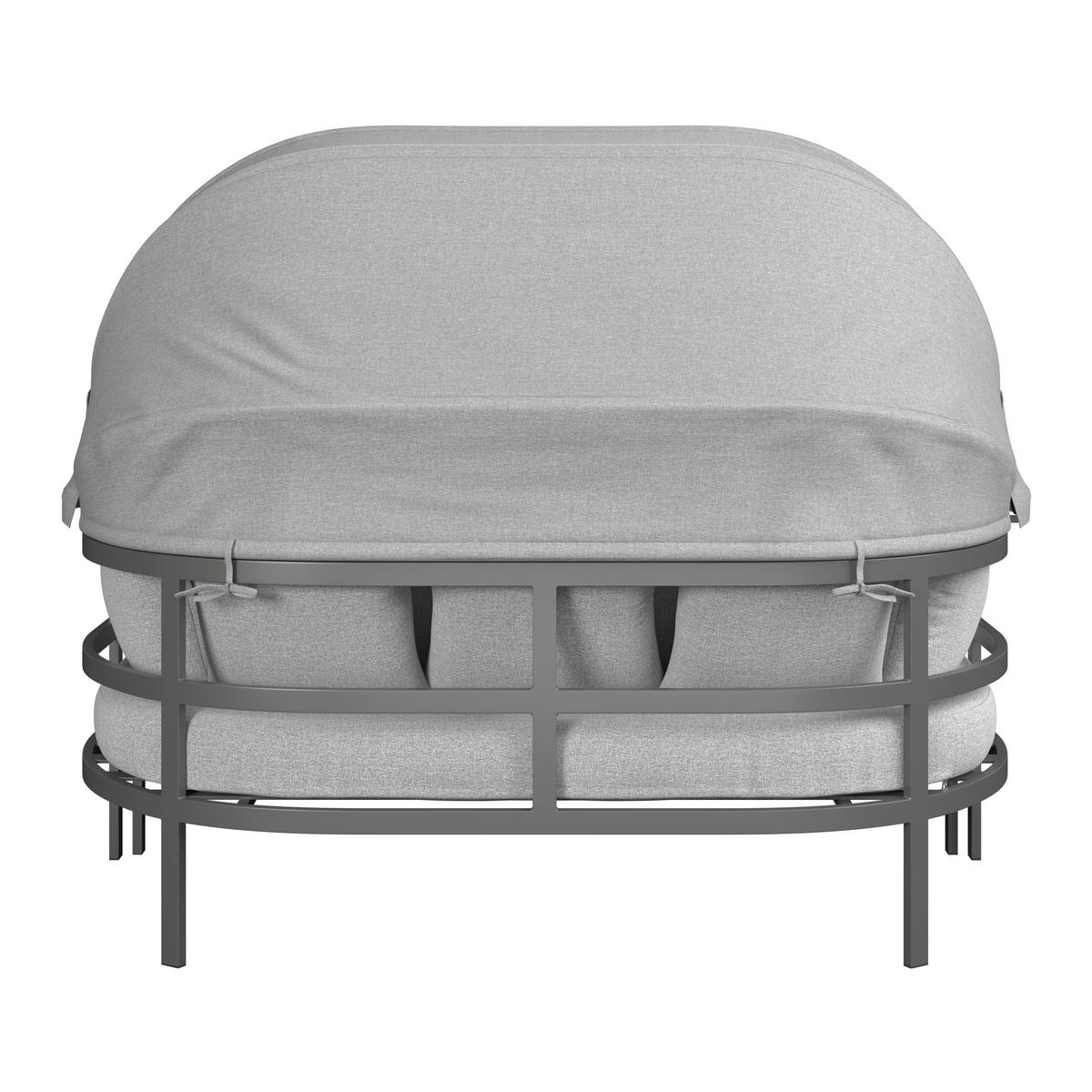 Sonneninsel Zadar - Dunkelgrau, MODERN, Textil/Metall (178/152/90cm) - Beldano