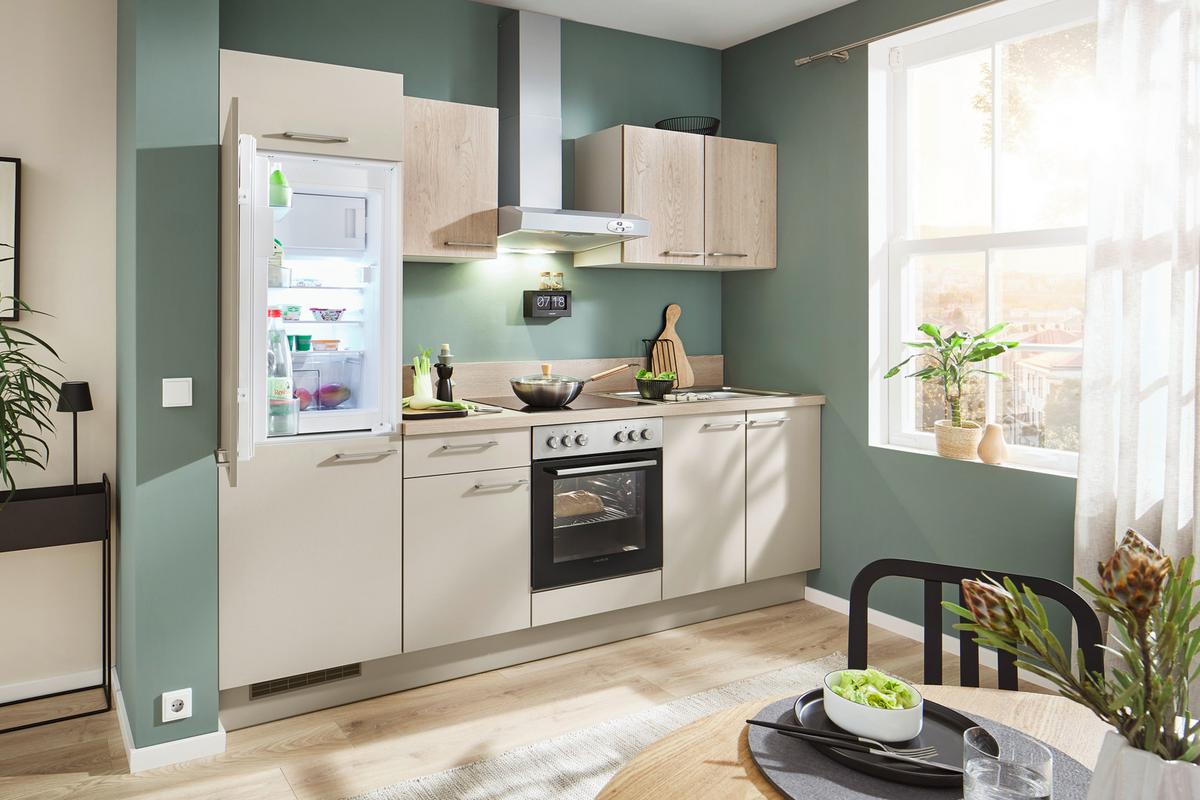 Küchenblock Pn80/pn100 - Kaschmir/Eichefarben, MODERN, Holzwerkstoff (260cm) - Pino