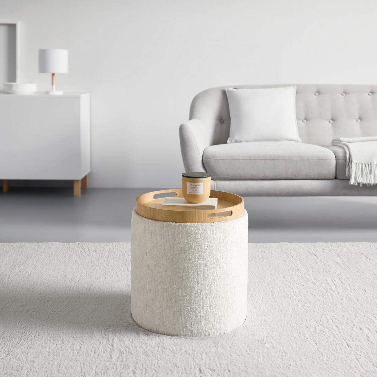 TABURET CHESSY -TREND- - bílá, Moderní, kompozitní dřevo/textil (39,5/40.5cm) - Mömax
