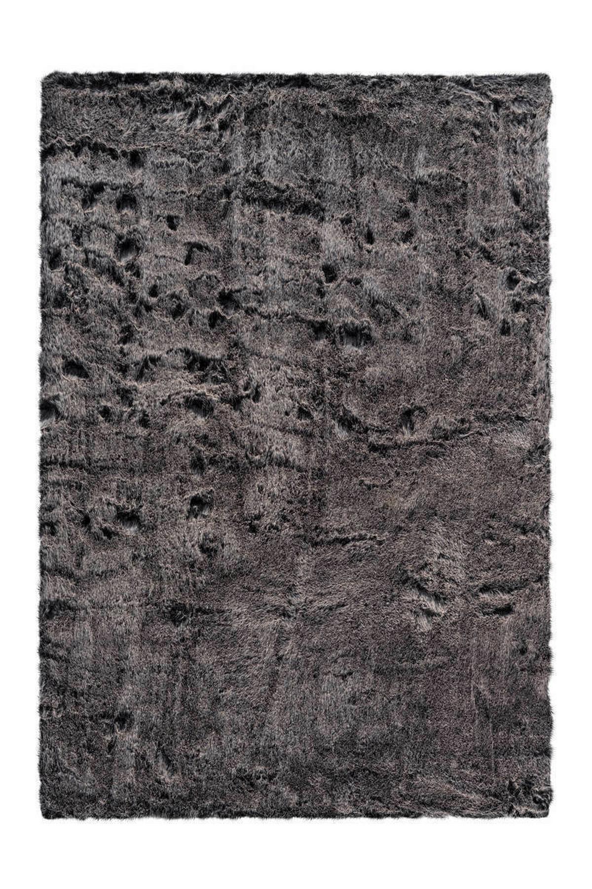 Hochflor Teppich Anthrazit Tender 80x150 Cm - Anthrazit, Design, Textil (80/150cm) - Kayoom