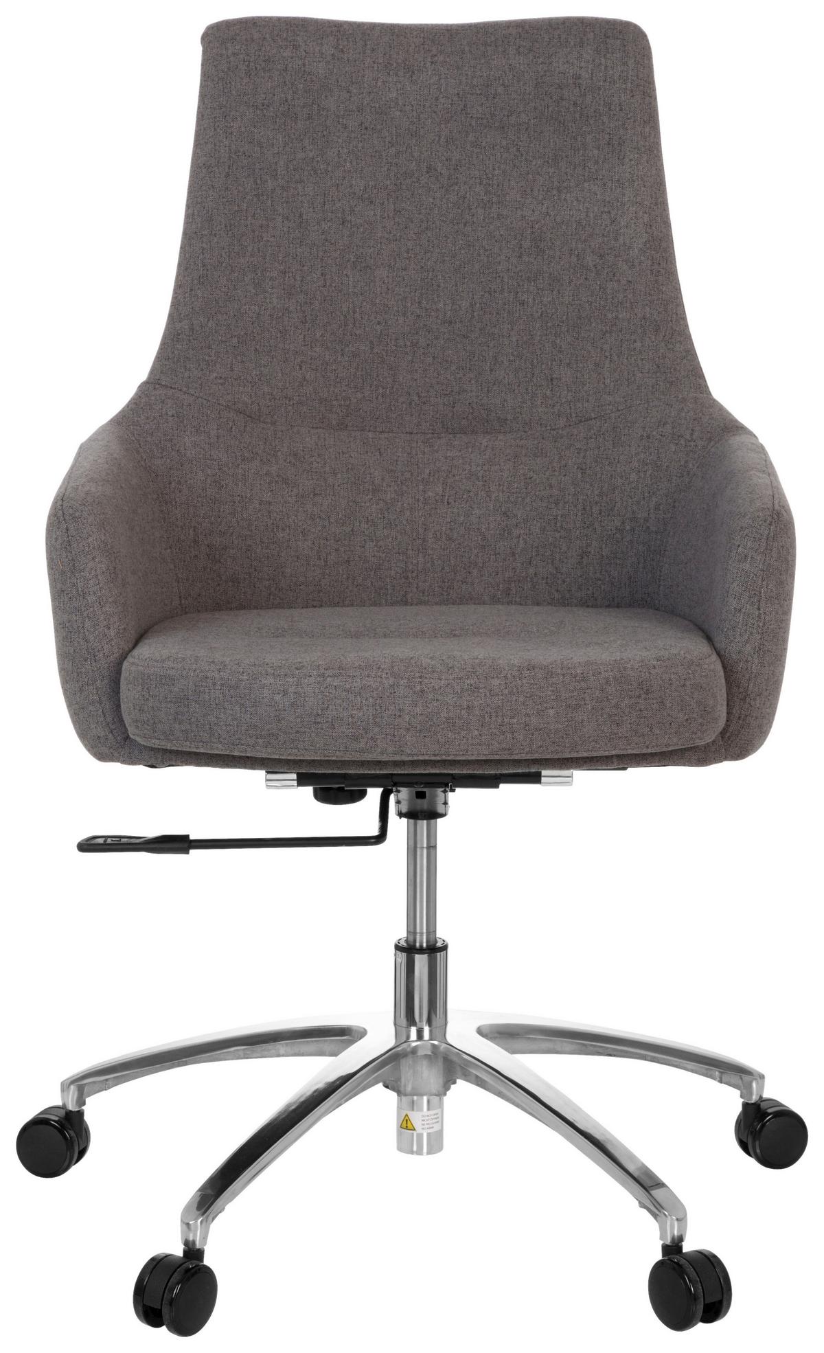 Bürostuhl Shake 100 Dunkelgrau Bis 110 Kg - Dunkelgrau/Silberfarben, Basics, Kunststoff/Textil (65/97/60cm) - MID.YOU