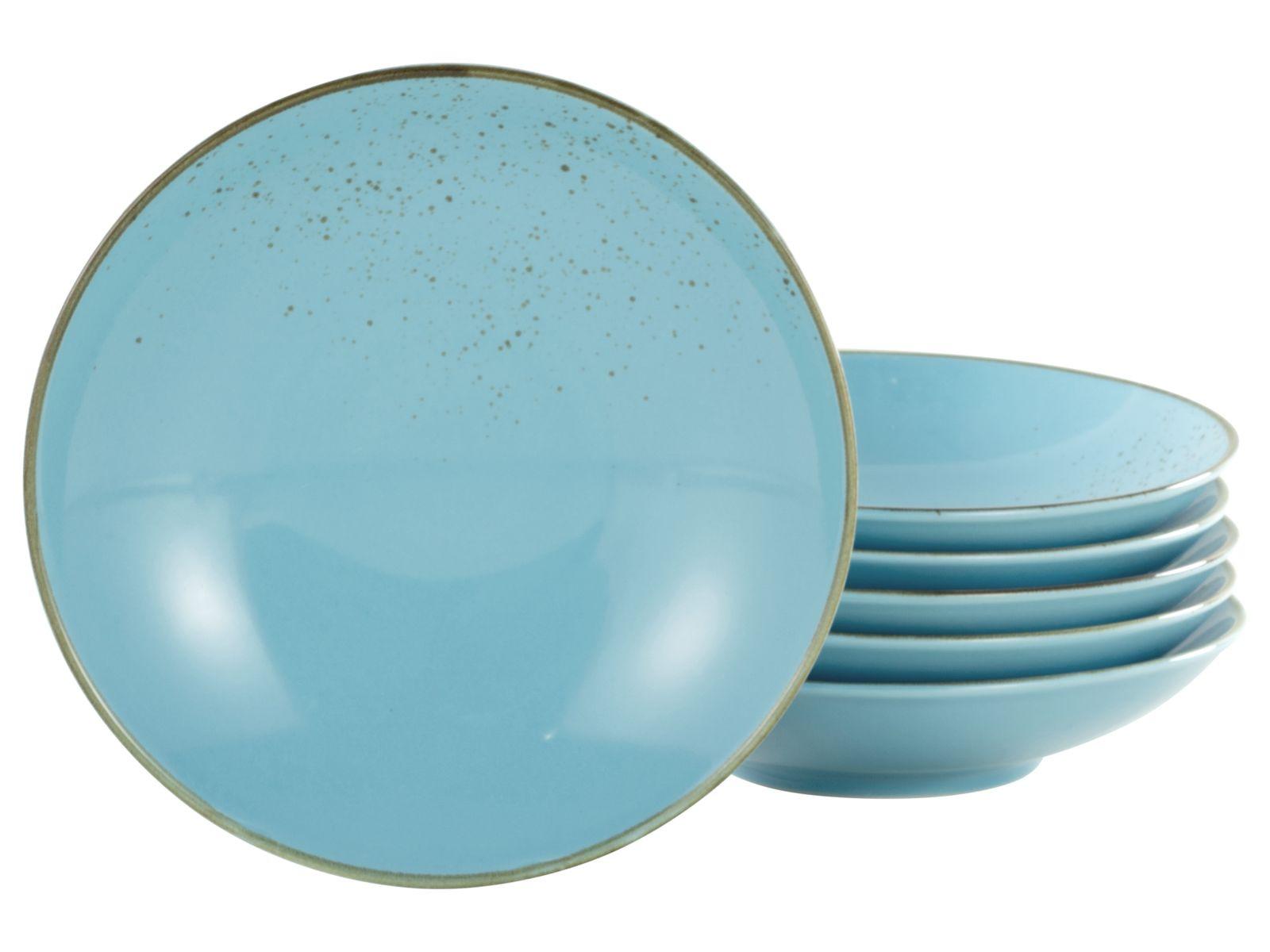 Sada hlubokých talířů NATURE COLLECTION, 6-dílná - světle modrá, Trend, keramika (22cm) - Creatable