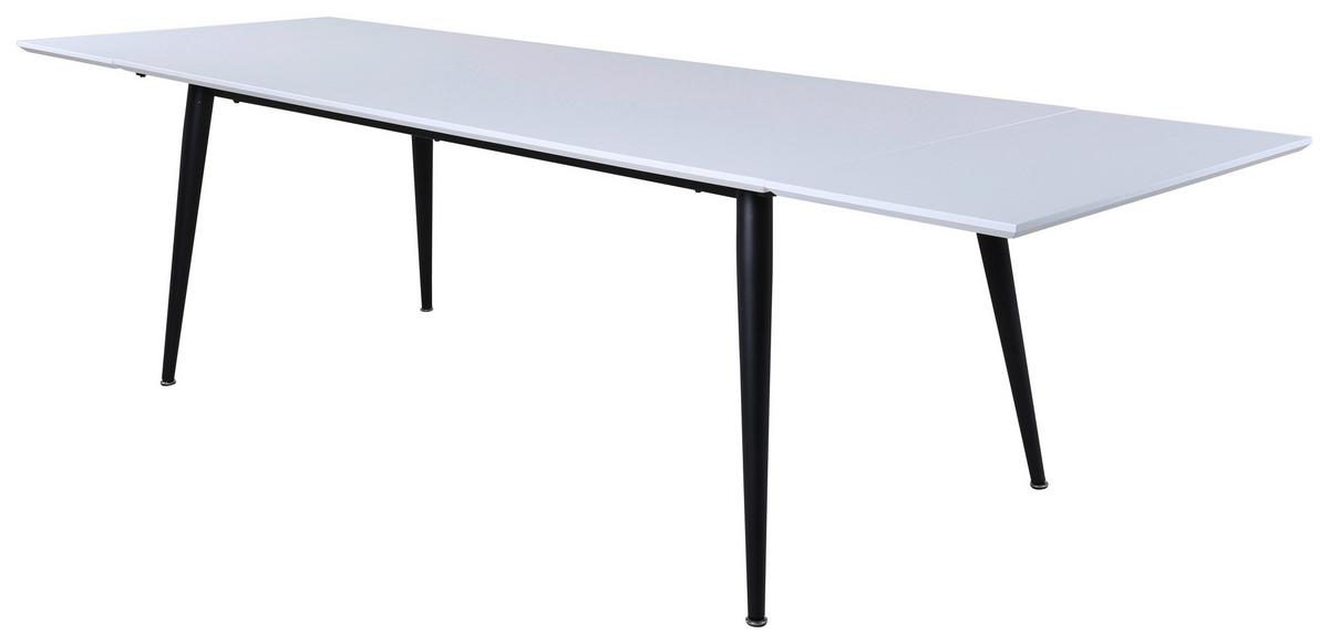 Esstisch Jimmy - Schwarz/Weiß, Design, Kunststoff/Metall (195/90/76cm) - Livetastic