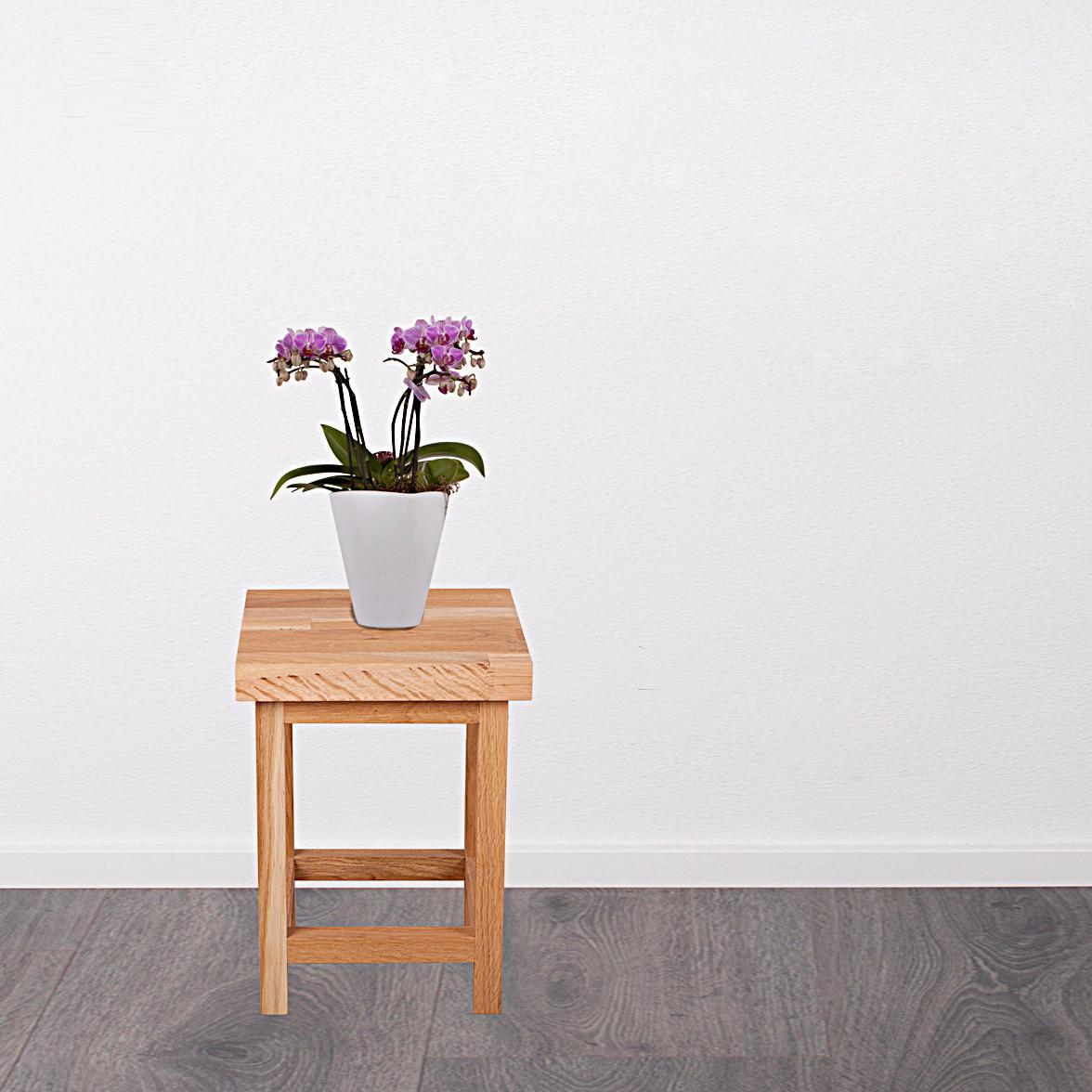 Gartenhocker Eichefarben Geölt - Eichefarben, Basics, Holz (30/40/30cm) - Gardenson