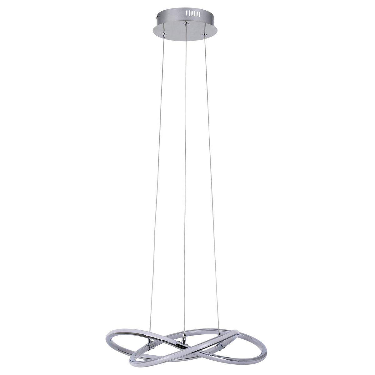 Led-hängeleuchte Odrive H: 120 Cm Dimmbar - Chromfarben, Design, Kunststoff/Metall (45/120cm) - Näve