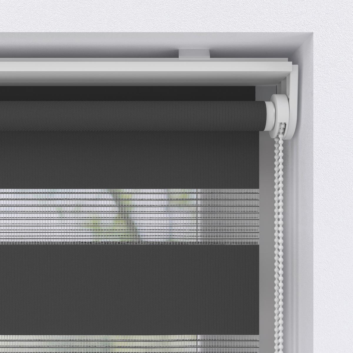 Doppelrollo 70x150 Cm Mit Kettenzug - Grau, Basics, Textil (70/150cm)