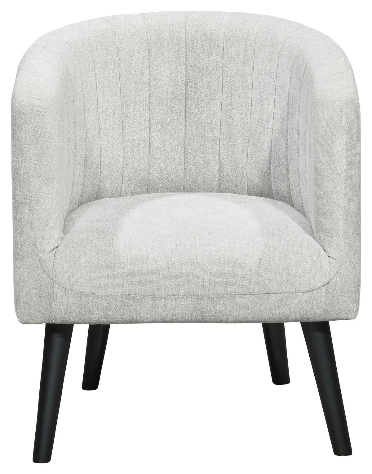 Polstersessel Mit Armlehnen Paul Velours Hellgrau - Hellgrau/Schwarz, Basics, Textil (61/82/58cm) - Livetastic