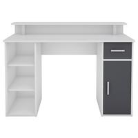 Schreibtisch B 55cm H 88 cm Diego Weiß/Anthrazit - Anthrazit/Weiß, LIFESTYLE, Holzwerkstoff (120/55/88cm) - MID.YOU