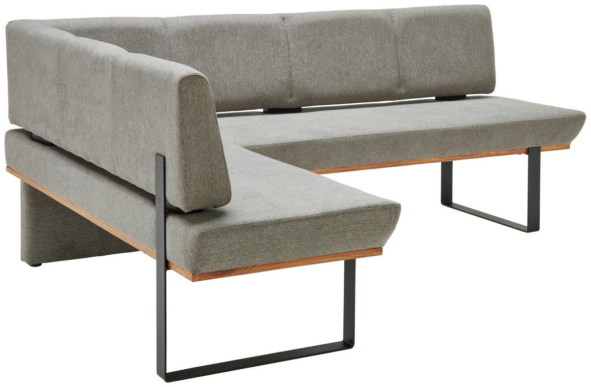 Eckbank Dunkelgrau/Schwarz Tristan 175x225 cm - Schwarz/Grau, MODERN, Holz/Textil (175/225cm) - James Wood