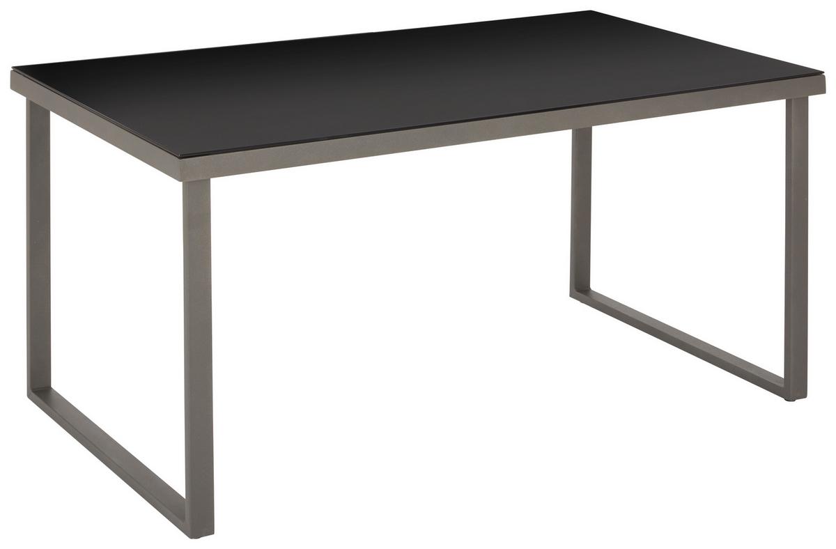 Loungegarnitur 5-tlg Elena Aus Stahl + Kunststoff Mit Kissen - Schwarz, MODERN, Glas/Kunststoff - Luca Bessoni