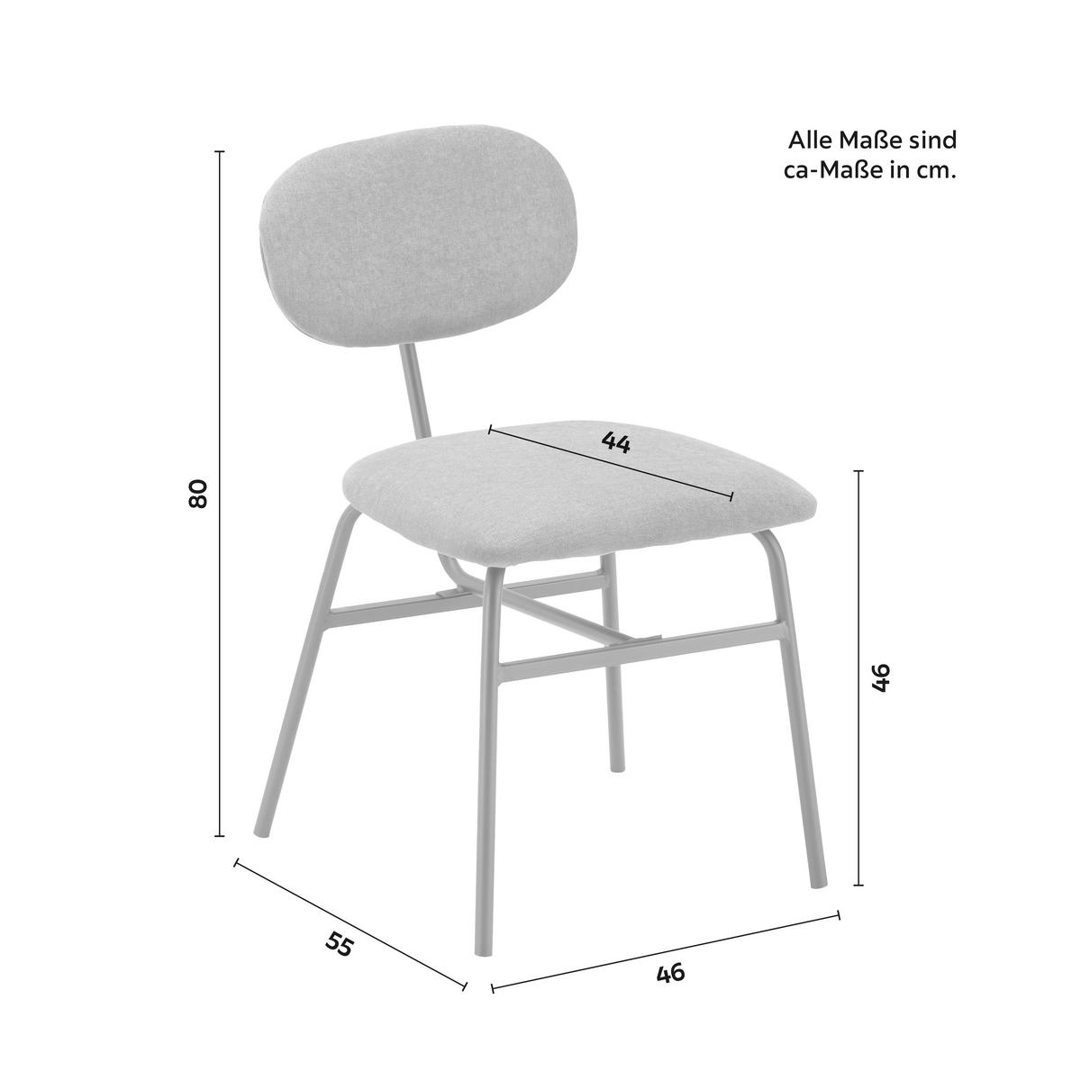 Sada 2ks židlí PINO modrá - modrá/černá, Moderní, kov/dřevo (46/80/55cm) - PBJ