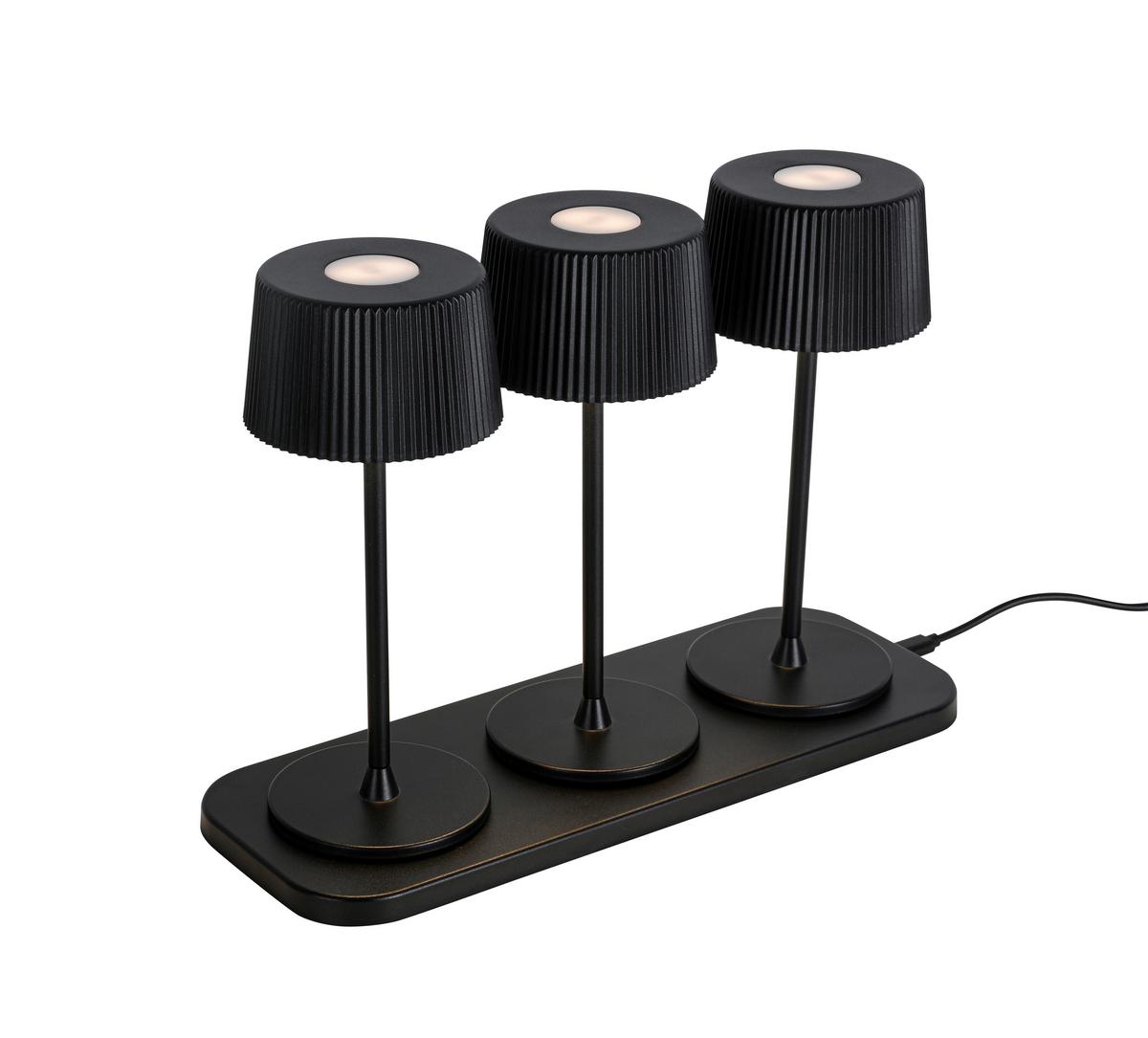 NABÍJATEĽNÁ STOLNÁ LAMPA THREMO - čierna/biela, Modern, kov/plast (11/30/21,1cm) - Mömax