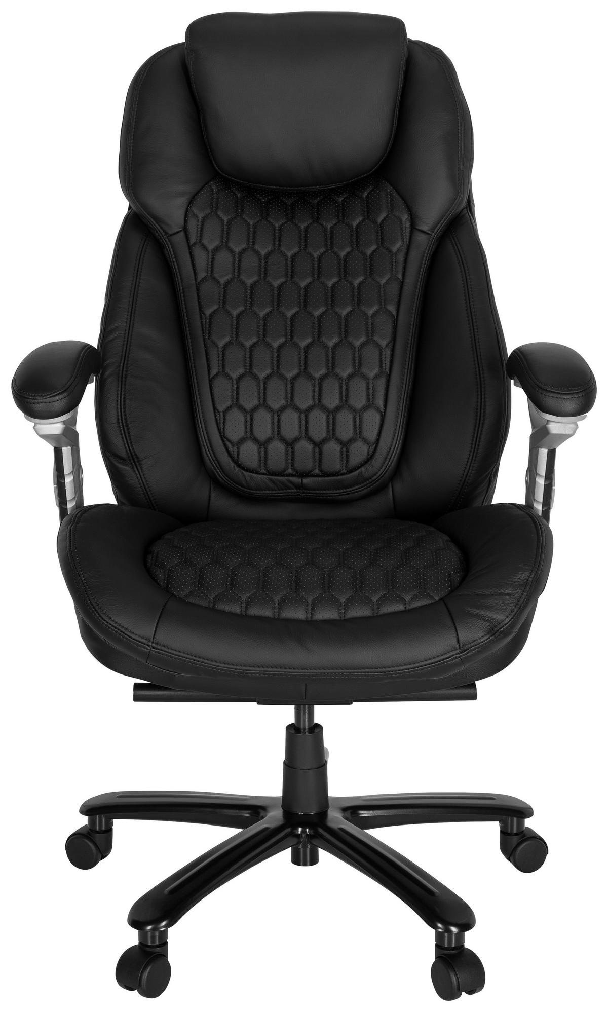 Chefsessel Xxl Pullmann I Schwarz - Schwarz, MODERN, Leder/Kunststoff (73/138/85cm) - MID.YOU