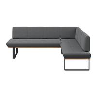 Eckbank Tristan Webstoff schwarz, S:245x175cm - Schwarz, MODERN, Holz/Textil (245/175cm) - James Wood