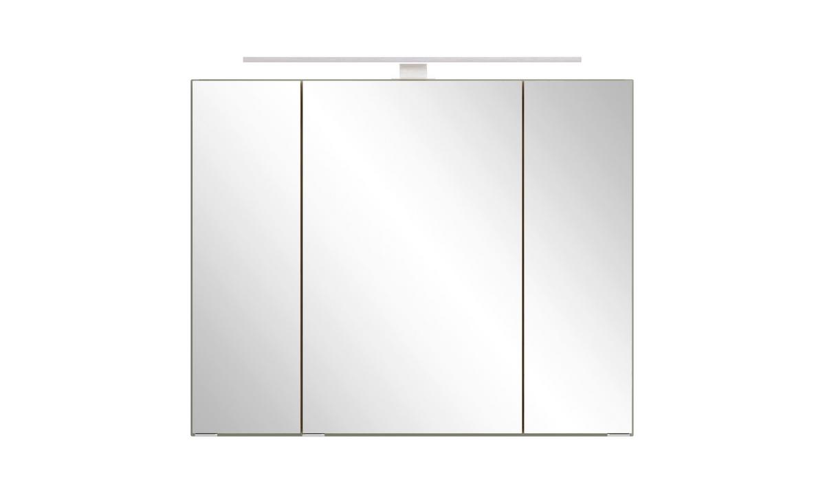 SPIEGELSCHRANK Verona Schilfgrün B: 80cm - Schilfgrün/Wildeiche, Trend, Glas/Holzwerkstoff (80/64/20cm) - Held