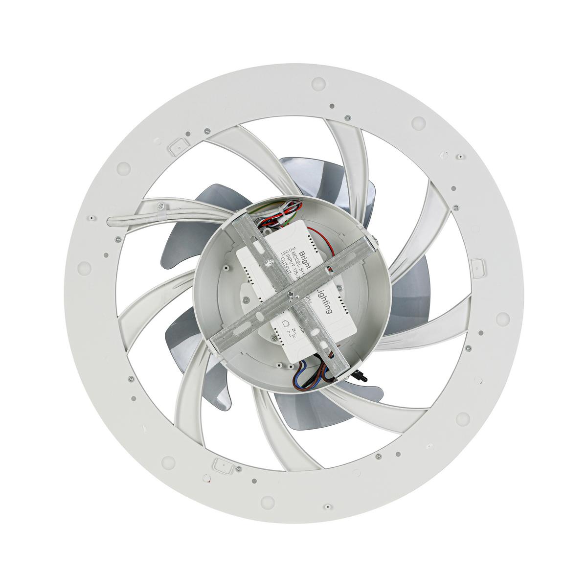 STROPNÍ VENTILÁTOR VIRTI - šedá/bílá, Moderní, plast (50/12cm) - Mömax