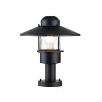 SOCKELLEUCHTE KLAMPENBORG-PED-BK - Schwarz, KONVENTIONELL, Glas/Metall (27.5/31.8cm) - Elstead Lighting