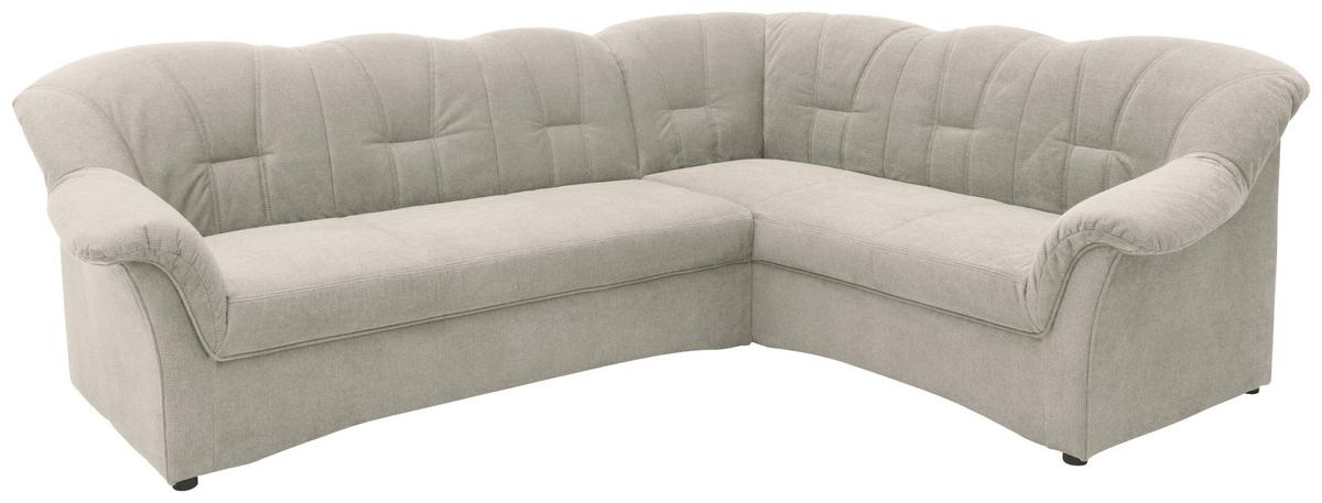 Ecksofa Papenburg Hellgrau - Hellgrau/Schwarz, KONVENTIONELL, Textil (243/192cm) - MID.YOU