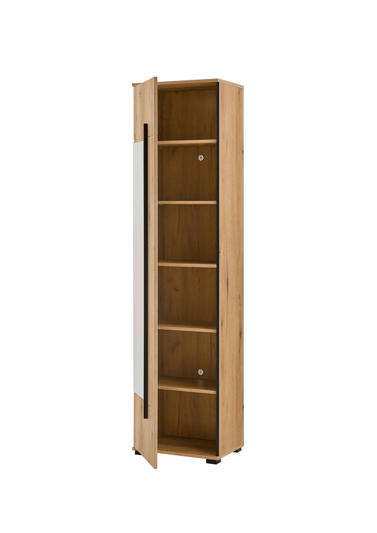 Mehrzweckschrank Cantara Eichefarben B: 50cm - Eichefarben/Schwarz, MODERN, Holzwerkstoff (50/201/39cm) - MID.YOU
