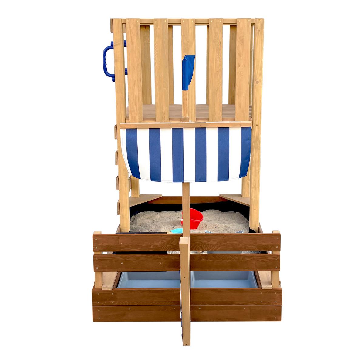 Spielturm Vicky - Braun, Basics, Holz/Kunststoff (180,5/87/150cm) - Ambia Garden