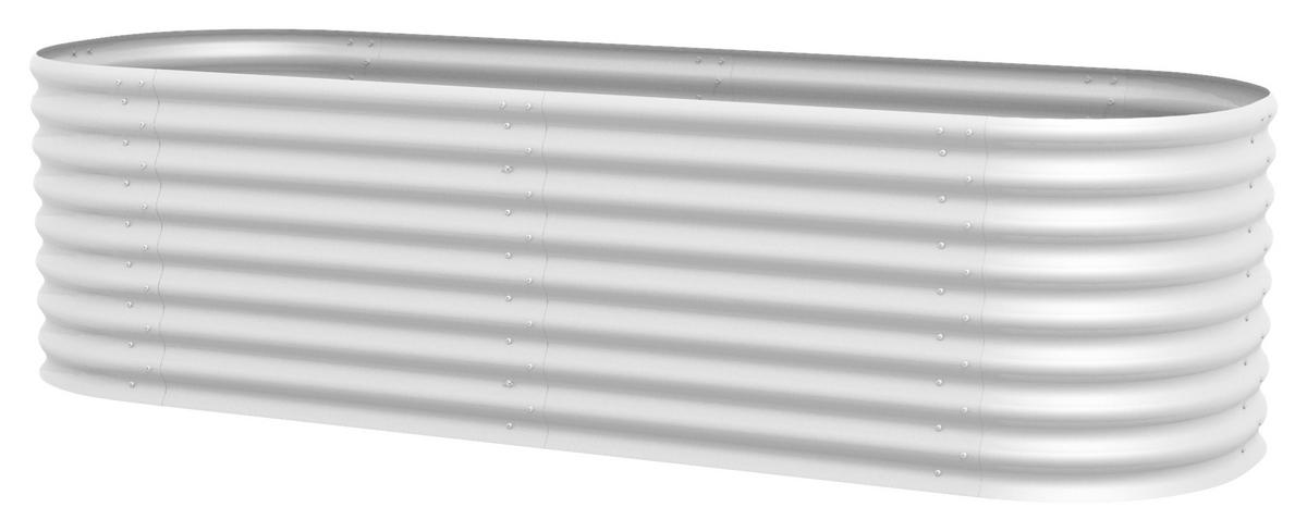 Hochbeet-Erweiterung Vita 630 80x63x80 cm, Oval, Alufarben - Alufarben, Basics, Metall (80/63/80cm)
