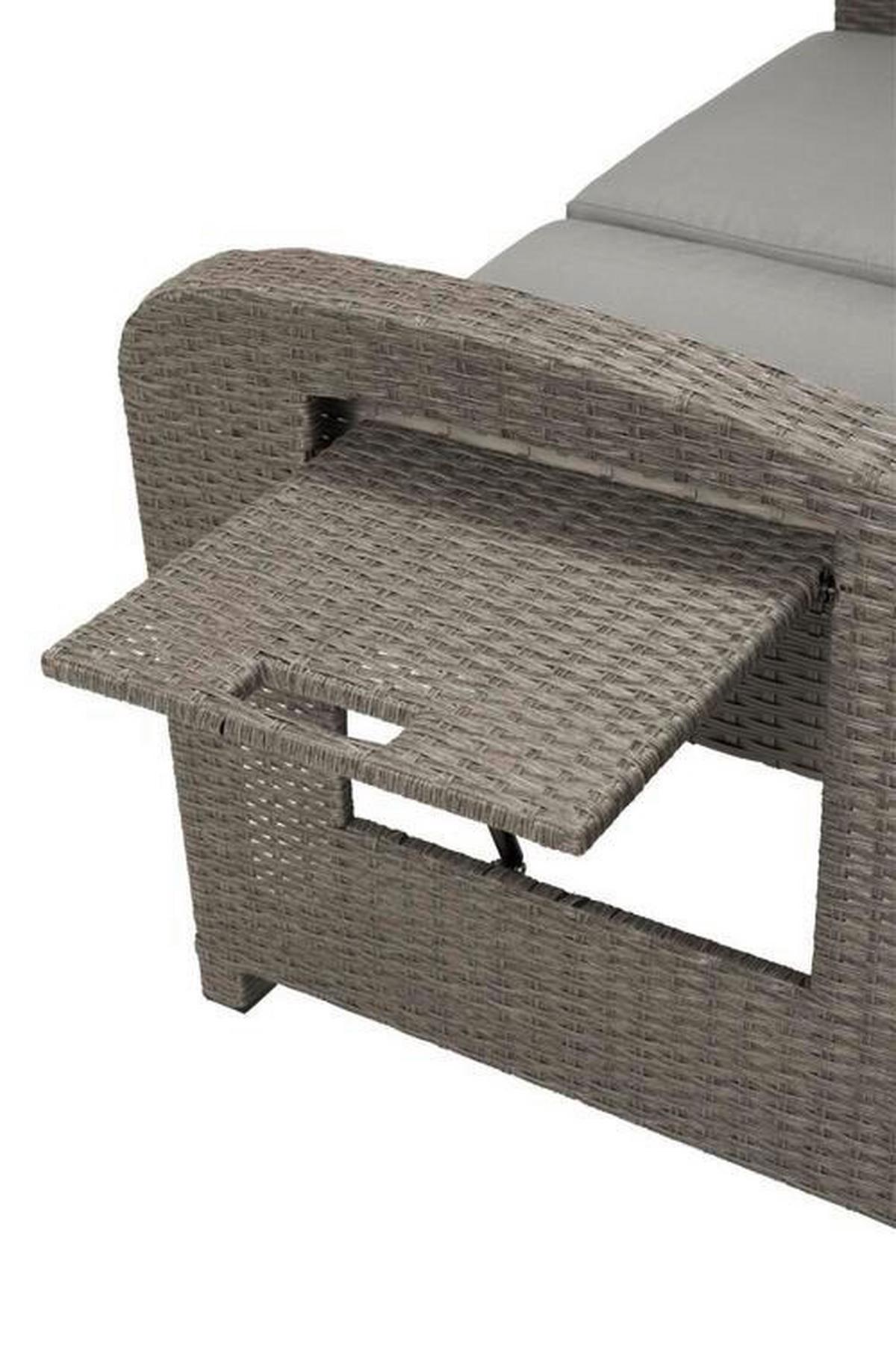 Lounge Kanapé Bahia - barna/szürke, Modern, műanyag/textil (117/95/74cm) - Greemotion