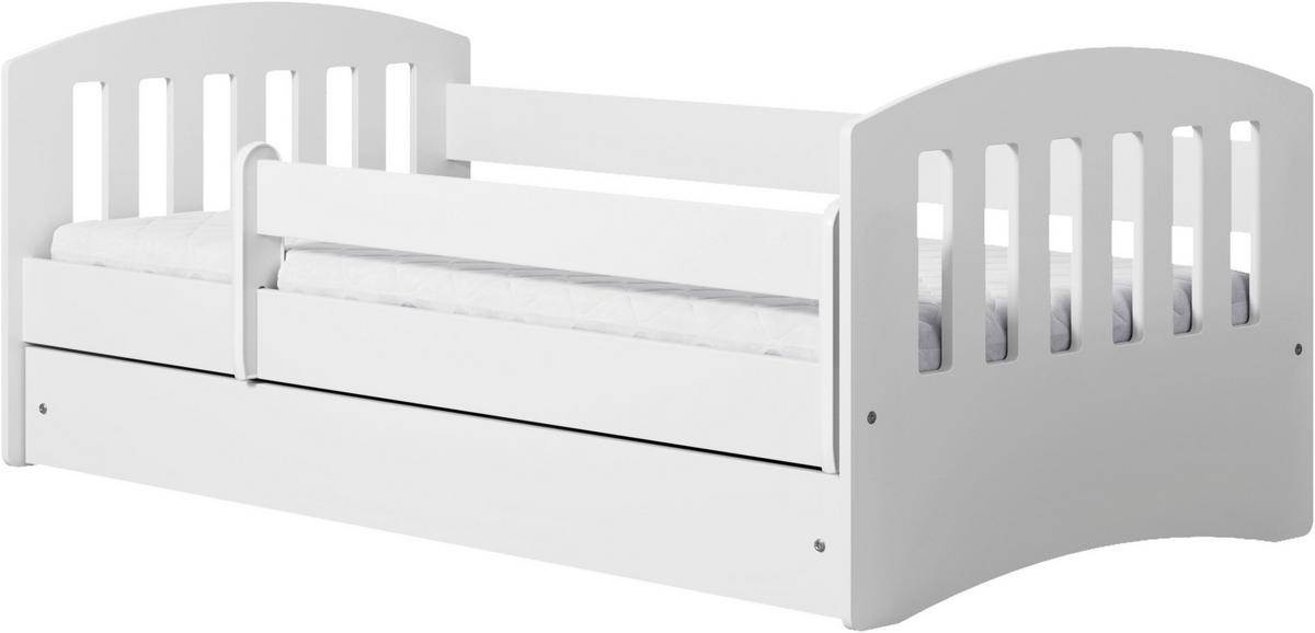 KINDER-/JUNIORBETT Classic Weiß 80x140cm - Birkefarben/Weiß, MODERN, Holz/Holzwerkstoff (80/140cm) - MID.YOU