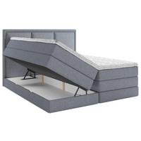 Boxspringbett Swing Blau H3xh4 200x200cm - Blau, Design, Holzwerkstoff/Textil (200/200cm) - MID.YOU