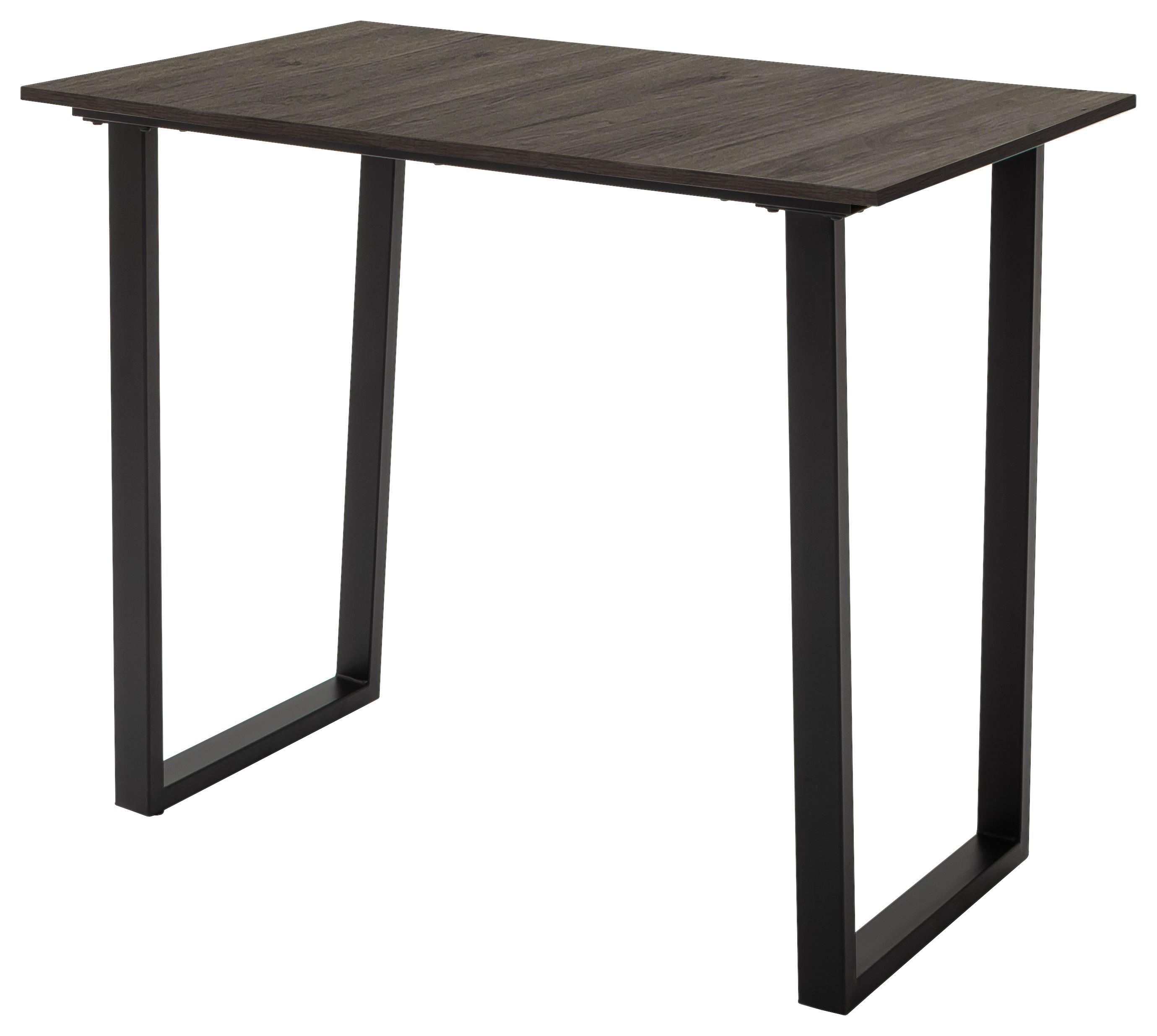 Esstisch La Serena 120x70 Cm Nachteiche Dekor/schwarz - Eichefarben/Schwarz, MODERN, Holzwerkstoff/Metall (120/95/70cm) - MID.YOU