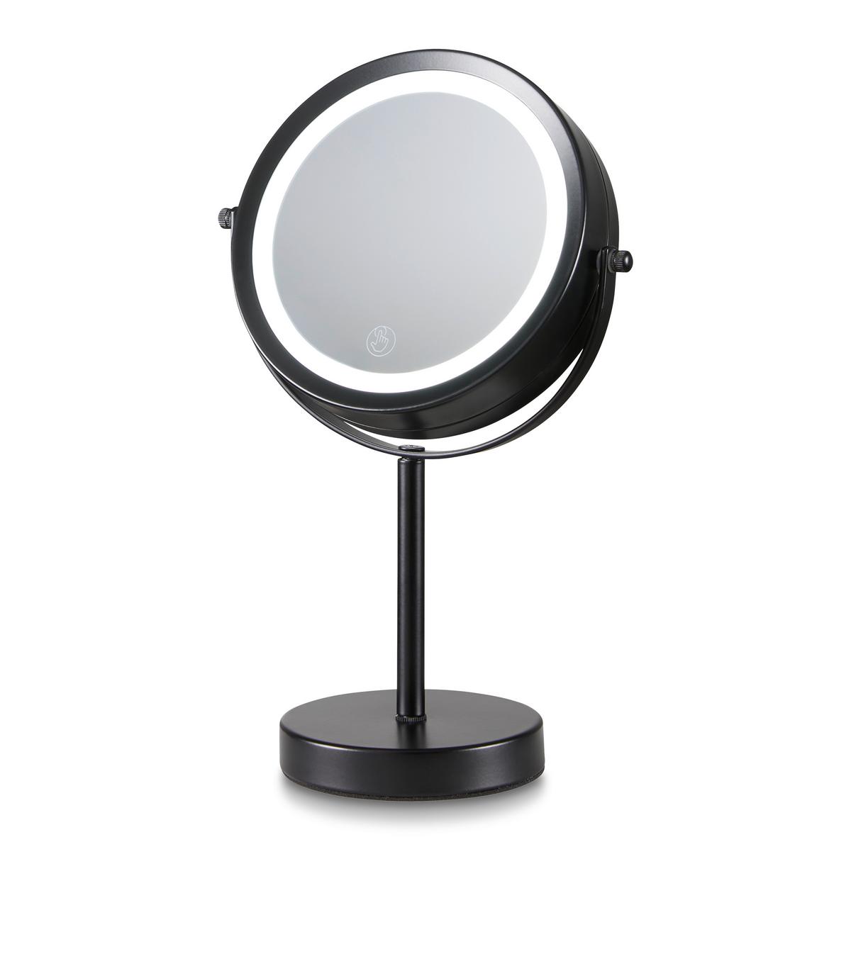 ZRCADLO S OSVĚTLENÍM MIRRI 1-EXT- - černá, Moderní, kov/sklo (21/32/21cm) - Mömax