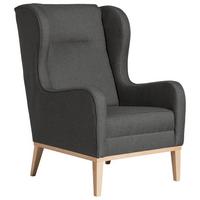 OHRENSESSEL ANGELO - Anthrazit/Naturfarben, KONVENTIONELL, Textil (66/104/78cm) - Max Winzer