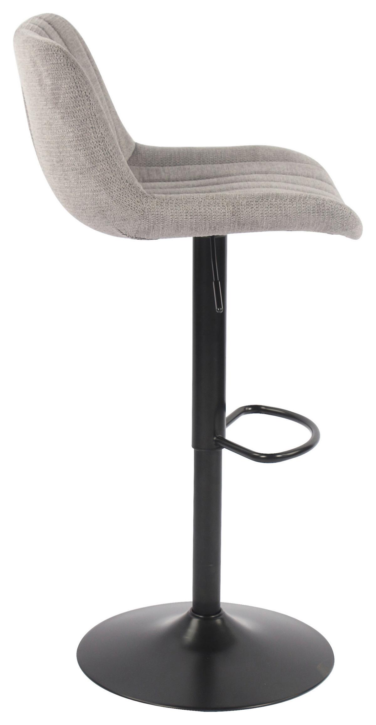 Barová stolička LOVIS sivá - čierna/sivá, Modern, kov/textil (46/89,5-111,5/52cm) - Mömax