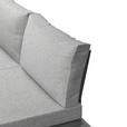 Loungegarnitur 3-Tlg Bern Metall/Textil mit Kissen - Hellgrau/Grau, MODERN, Textil/Metall (185/176cm) - Beldano