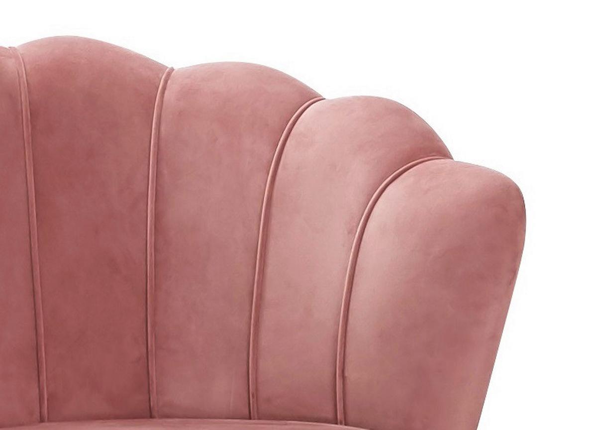 2-sitzer-sofa Rosa B: 136 Cm - Goldfarben/Rosa, MODERN, Textil (136/78/77cm) - Livetastic