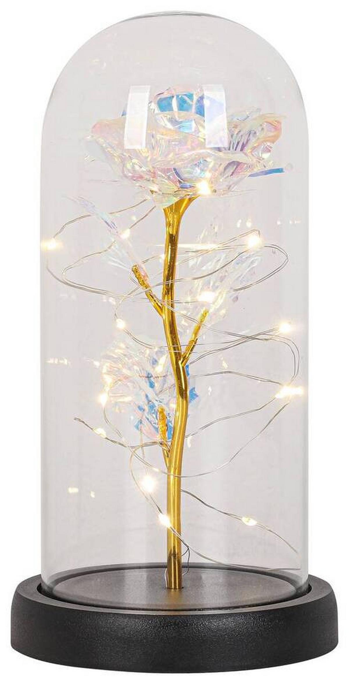 DEKORAČNÍ LED SVÍTIDLO FLOWI - černá/průhledné, Moderní, plast (11cm) - Mömax