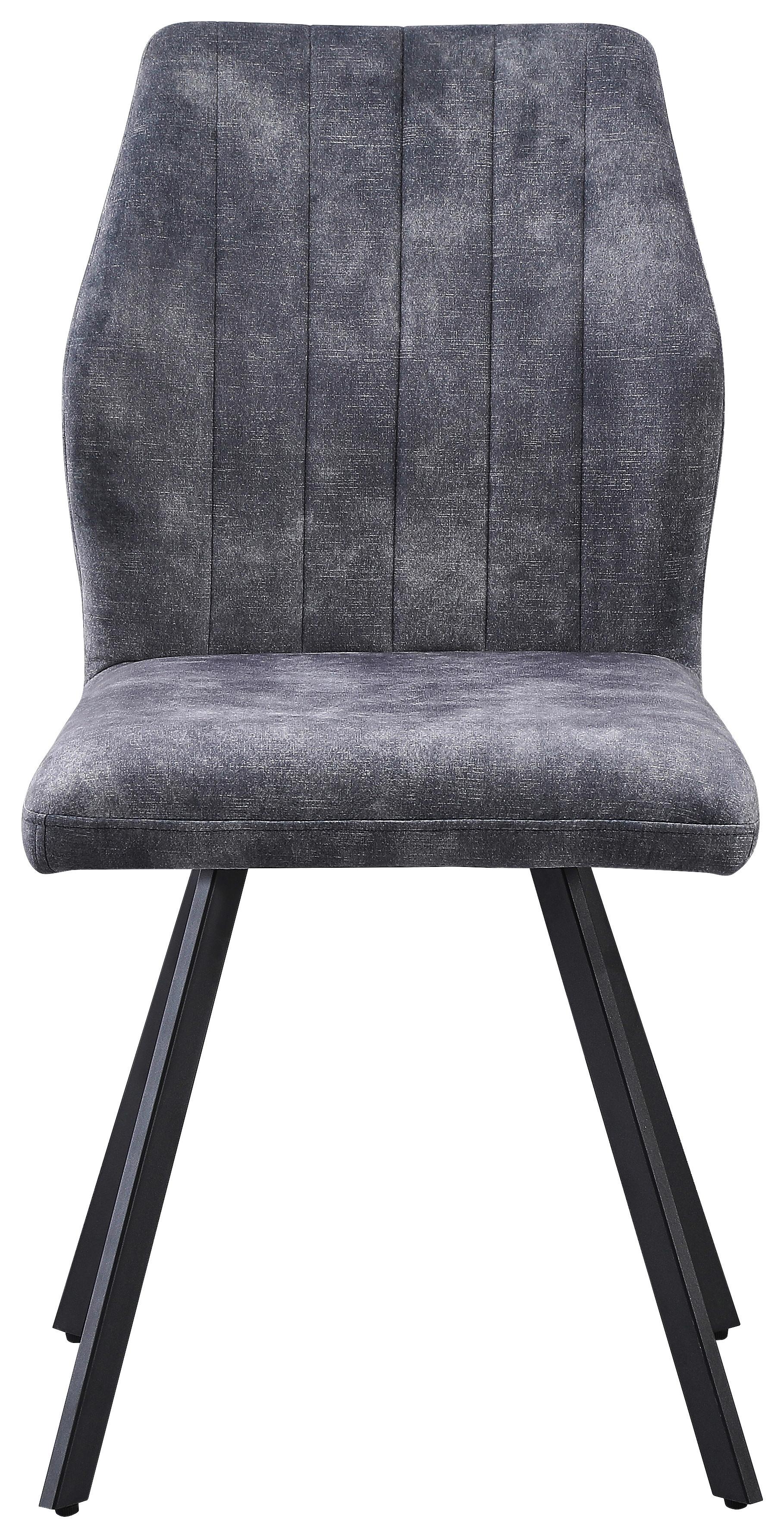 Szék Johanna - fekete/szürke, Modern, textil/fém (46/90/60cm)