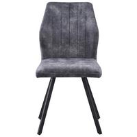 Szék Johanna - fekete/szürke, Modern, textil/fém (46/90/60cm)